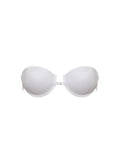 LORMAR - Reggiseno Push-up da Donna, Trasparente, Schiena Invisibile, Rimovibile, Senza Motivo, Schiena Imbottita, Reggiseno Liscio, Basic con Chiusura Frontale Bianco 3B - Home Shopping Italia 