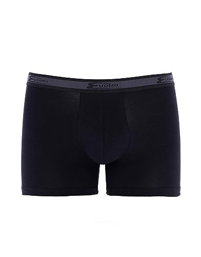 Cotonella Set 6 Boxer Uomo Bianco/Nero Cotone Bielastico Art.2384 (6 Boxer Nero - 3 / S) - Home Shopping Italia 