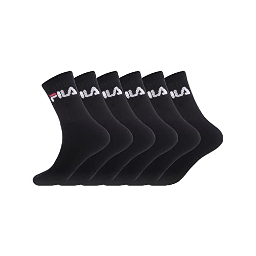 FILA Calzini Uomo Cotone Set di 6 Calze Sportive Uomo, VestibilitÃ  Perfetta e Traspirante, Nero, Taglie 43/46 - Home Shopping Italia 