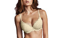 LORMAR Reggiseno push-up Plunge in pizzo frizzante - 5, Cipria - Home Shopping Italia 