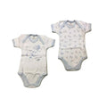6 body da neonato neonata rosa celeste spalla larga mezza manica caldo cotone o cotone - Home Shopping Italia 