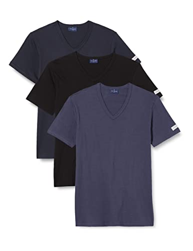 Navigare 512 Maglietta intima, Multicolore (Nero/Navi/Jeans), XX-Large, Pacco da 3, Uomo - Home Shopping Italia 