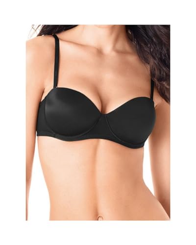 LORMAR Reggiseno Donna A Fascia con Spalline Removibili E Ferretto Colore Nero TG 1-XS - Home Shopping Italia 