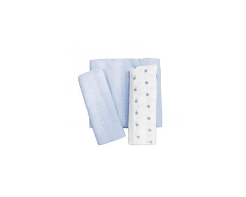 3 quadrati garza Mussole in cotone neonato e neonata varie misure - Home Shopping Italia 