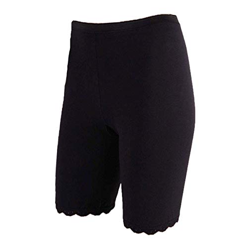 Cotonella *Offerta Risparmio Long Donna in Cotone Elasticizzato Art. 3163 - Confezione da 4 Pezzi -Bianco 8 (Nero, 6-XXL) - Home Shopping Italia 