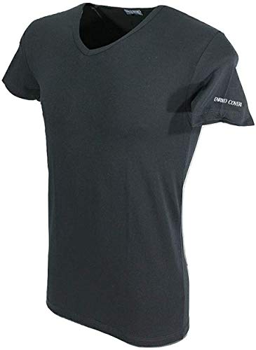 Enrico Coveri Maglietta Intima Uomo Scollo V Offerta 3 E 6 Pezzi, Maglia Uomo in Cotone BIELASTICO ET 1001 (6 Pezzi Ass. (2 NRO 2 Blu 2 Grigio), 7-XXL) - Home Shopping Italia 