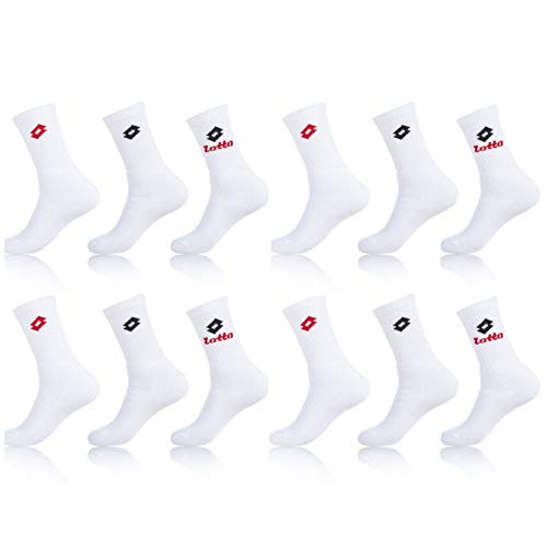 Lotto Calze Sportive per Uomo, Bianco, 39/42 (pacco da 12) - Home Shopping Italia 