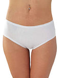 Cotonella Slip Midi Donna in Cotone Elasticizzato Art. 3940 - Confezione da 6 Pezzi - Colori Bianco E Nero - 6 Pezzi Bianco 3 - Home Shopping Italia 