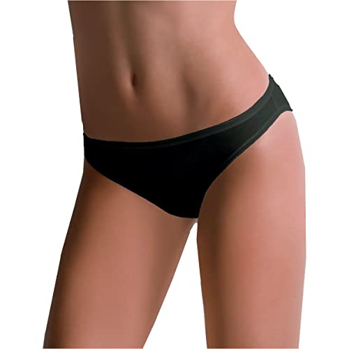 6X Slip Donna COTONELLA in Cotone BI-Elastico Vari Modelli Taglie E Colori 3165 (Nero, 2/S) - Home Shopping Italia 
