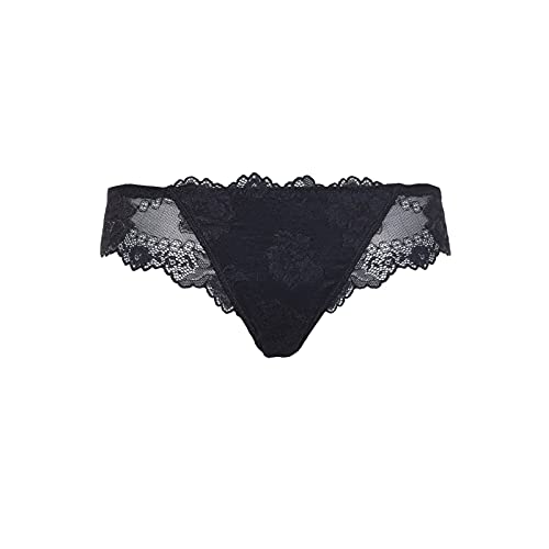 Lormar slip Perfect in pizzo con pannello in cotone sulla pelle colore nero (2, Nero) - Home Shopping Italia 