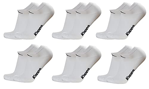 6 paia calzini KAPPA , calzini fantasmini invisibili ,calzini sneakers in cotone ,modello unisex, vari assortimenti. (42-44, 6 paia bianco) - Home Shopping Italia 