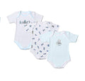 LIABEL 3 Body neonata/o Mezza Manica in Cotone Felpato 2828C/T1407 (Celeste, 18 Mesi) - Home Shopping Italia 