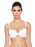 Laura Biagiotti Reggiseno Push-up in Microfibra Preformato con Ferretto Coppa B Art.90701 Monica (2B, Bianco) - Home Shopping Italia 