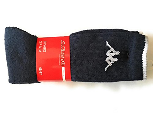 Kappa 3 Calzini Unisex Corti Spugna Tennis (45/47, Blu) - Home Shopping Italia 