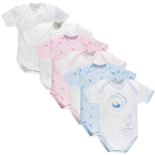 4 Body 1/2 Manica Cotone garzato Diversi Colori e Misure Fantasie assortite (Bianco, 9 Mesi) - Home Shopping Italia 