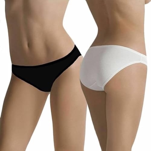 Cotonella 6 Slip Donna l'altra Cotone Elasticizzato Art.3939 (4, 3BIANCHI/3NERI) - Home Shopping Italia 