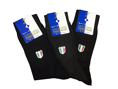 TORREGGIANI 6 Calzini Uomo Lungo 100% Filo di Scozia Prodotto Italiano Art.241 (11 1/2-12, Francese (2 Blu 2 Neri 2 Grigio)) - Home Shopping Italia 