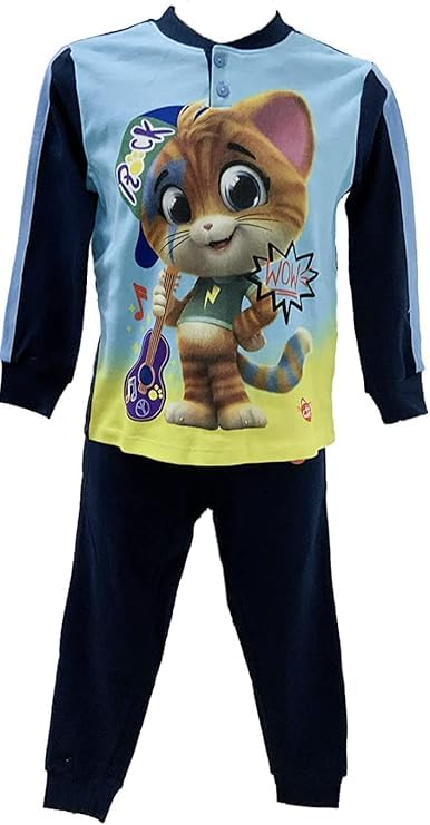 Sabor Pigiama Bambino Invernale 44 Gatti Pigiama in Caldo Cotone (7710 Blu-Royal, 6 Anni) - Home Shopping Italia 