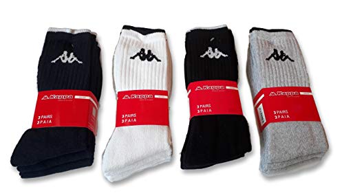 Kappa 6 Paia Calze Calzini Tennis in Spugna In Cotone Ring MOD. K002 (42/44, Grigio Mel.) - Home Shopping Italia 