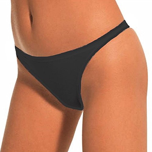 6 Slip tanga donna l'altra COTONELLA cotone elastico 3161 (2, NERO) - Home Shopping Italia 