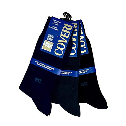 Enrico Coveri CALZA CORTA UOMO COTONE ELASTICIZZATO CON POLSINO MORBIDO 6 PZ(TINTA UNITA COLORE NERO-BLU-GRIGIO) - Home Shopping Italia 