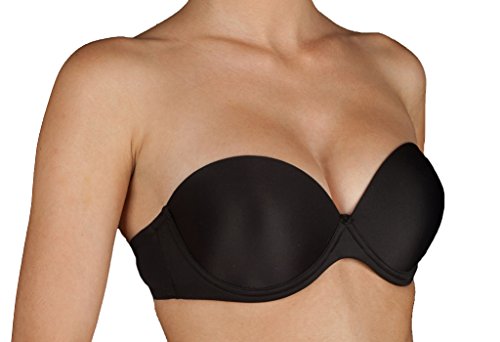 Selene Reggiseno Donna Balconcino Double Push up con Ferretto e Spalline Removibili Coppa B Art. Carlota (4, Nero) - Home Shopping Italia 