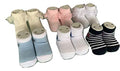 cotone Set Tre Paia Calzini Scarpine Neonato neonata 0-6 Mesi - Nancy Baby - Home Shopping Italia 