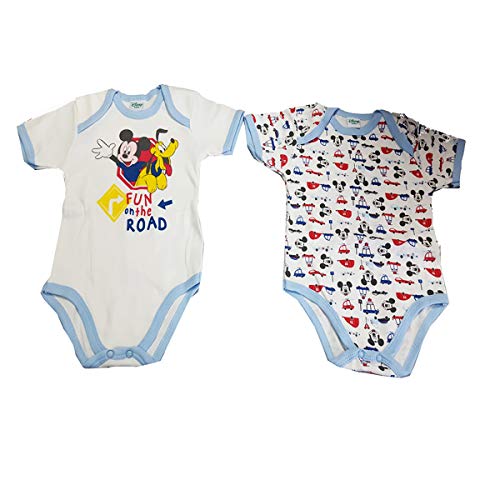 2 Body Americano Neonato/a Mezza Manica in Cotone Caldo Minnie e Mickey Disney (24 Mesi, WF2002) - Home Shopping Italia 