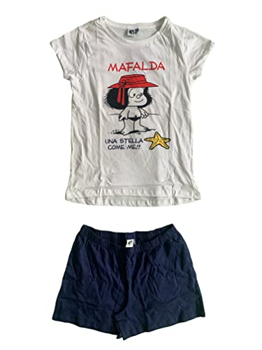 Pigiama Corto da Donna Personaggio Varie Taglie Colori Bianco Blu Spalla Larga Mezza Manica - Sabor - Home Shopping Italia 