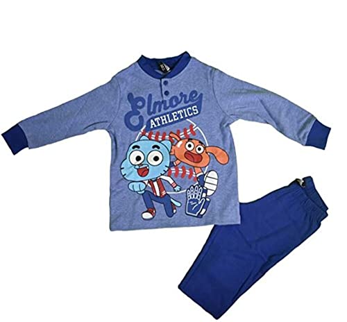 Sabor Pigiama Bambino Invernale Gumball Pigiama in Felpa, Pigiama Bambino Felpato Disney Marvel (7707 Grigio Melange, 4 Anni) - Home Shopping Italia 