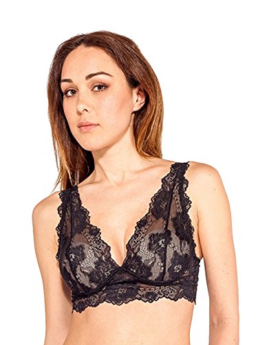 Reggiseno Donna Lormar Gem Bralette Push Up Gel in pizzo colore Nero - 44-M-3 - Home Shopping Italia 