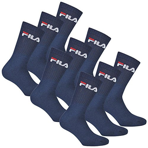 Fila 6 Paia Calzini, Spugna Calzini da tennis con logo colorato, Unisex (2x PACCO DA 3) - marino, 39-42 (6-8 UK) - Home Shopping Italia 