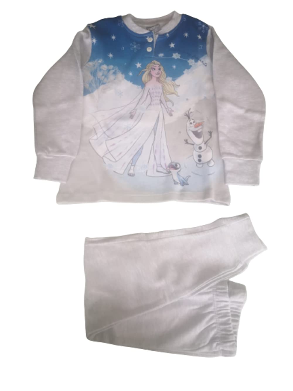 Pigiama Invernale da Bambina Lungo a Due Pezzi Varie Taglie e Colori - Frozen - Home Shopping Italia 