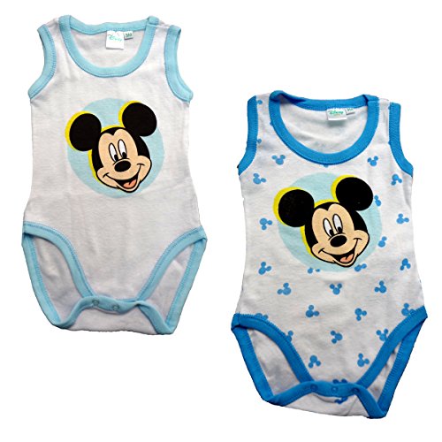 Disney 2 Body Neonato Spalla Larga in Cotone Mickey Nuova Collezione Art. WD101276 Nuvola (18 Mesi) - Home Shopping Italia 