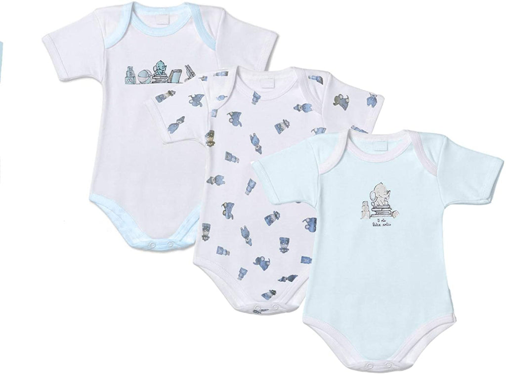 6 body da neonato neonata rosa celeste spalla larga mezza manica caldo cotone o cotone - Home Shopping Italia 
