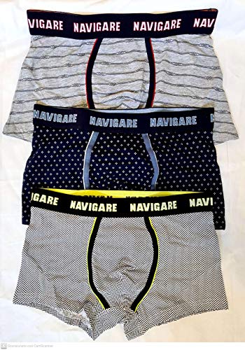Navigare Boxer Uomo Fantasia e in Cotone Confezione da 6 PZ (4/M, 2926 NER Grigi Mel Navy) - Home Shopping Italia 