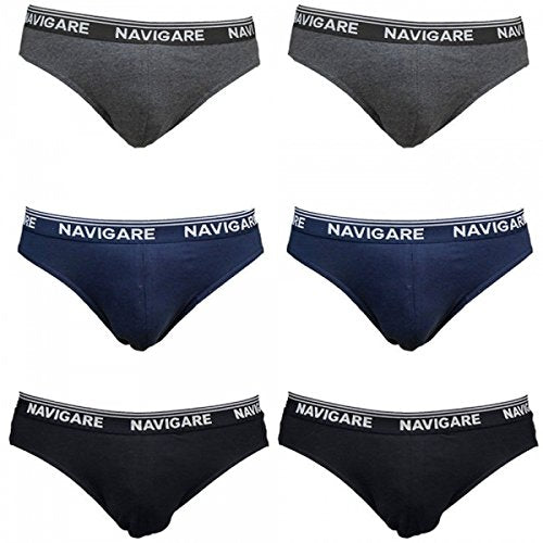 NAVIGARE UNDERWEAR CONFEZIONE DA N. 6 SLIP UOMO IN MORBIDO COTONE STRETCH JERSEY ELASTICO ESTERNO STAMPATO, MASSIMA VESTIBILITA'. Disponibile negli Assortimenti Bianco e Colorato - Home Shopping Italia 