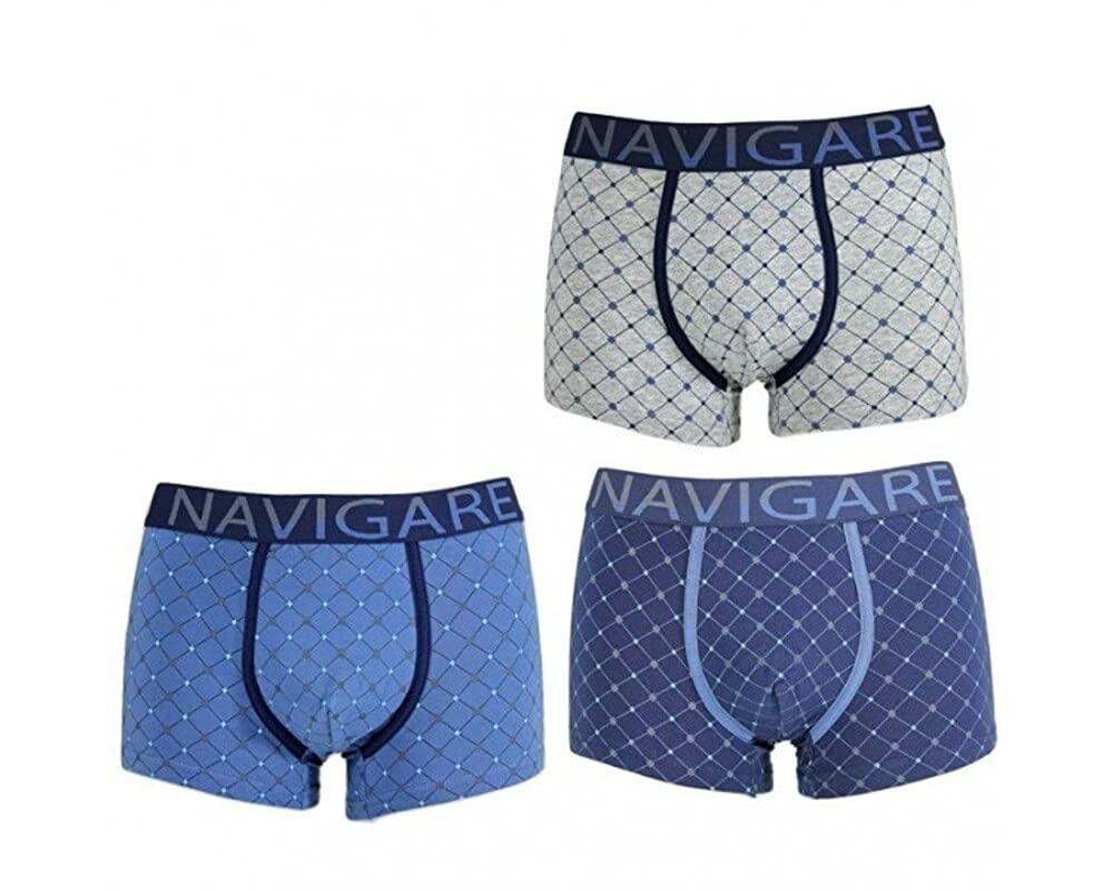 3 Pezzi di Boxer Linea Moda Tinta Unita Fantasia a Righe Forme Geometriche Cotone Elasticizzato Immagine INDICATIVA - Home Shopping Italia 