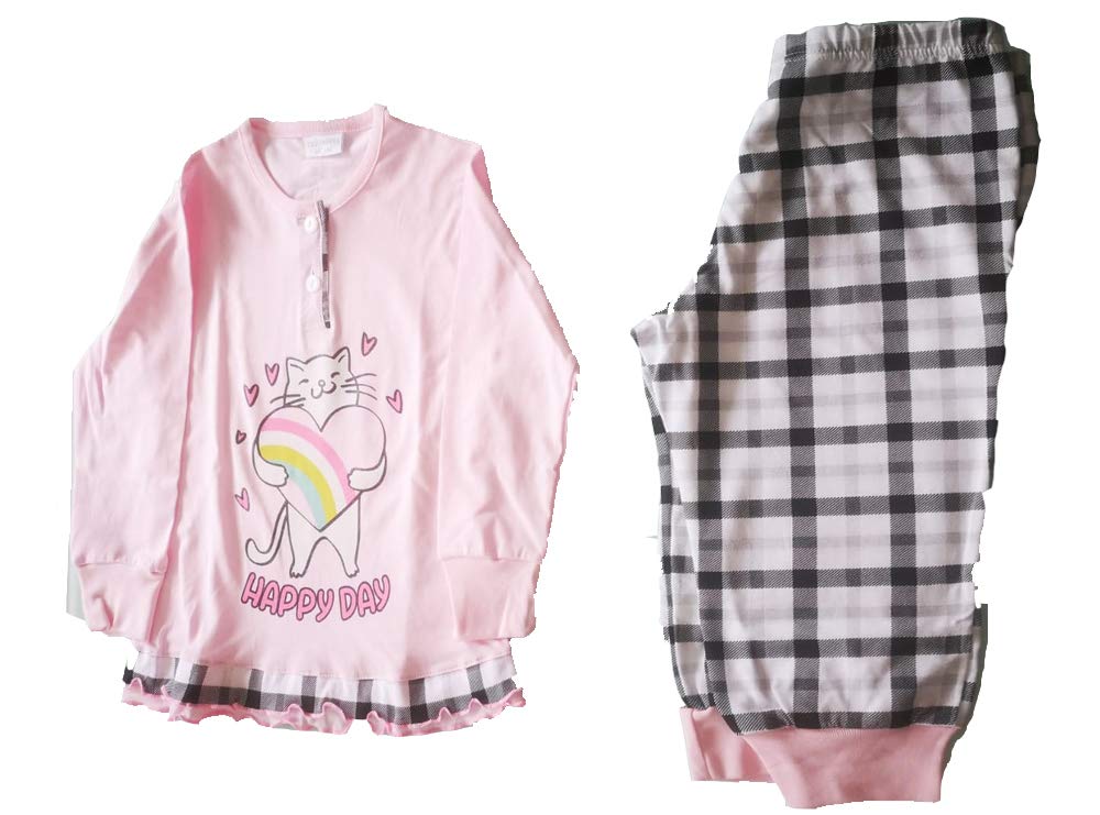 Primero Pigiama Bambina Lungo Due Pezzi in Cotone Varie Taglie e Colori - Home Shopping Italia 