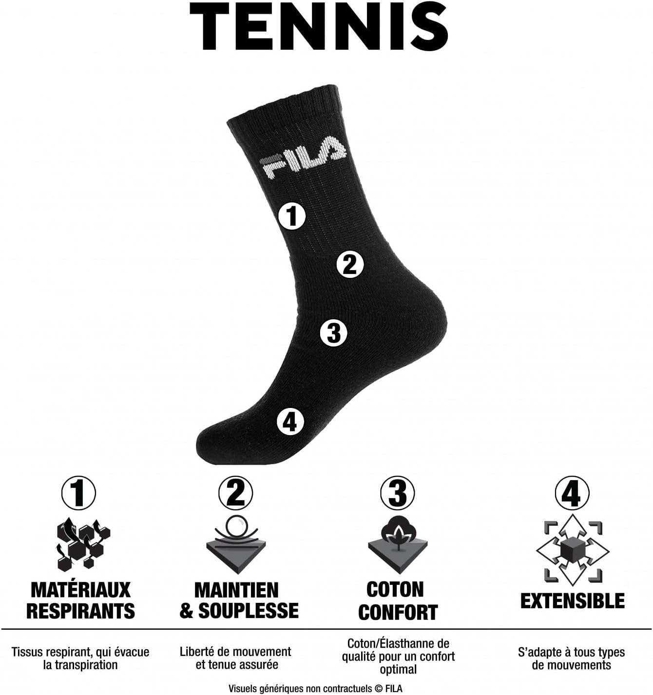 Fila Calze Sportive per Uomo (pacco da 6) - Home Shopping Italia 