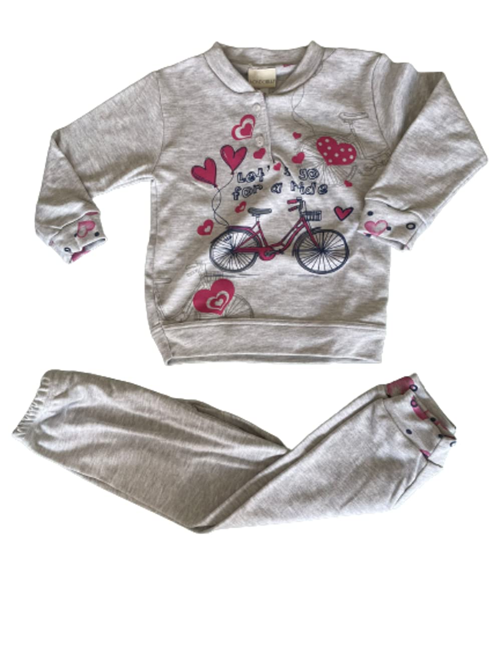 Pigiama Lungo Collo Serafino Caldo Cotone Interlock Bambina e Ragazza Varie Fantasie - MondoBlu - Home Shopping Italia 