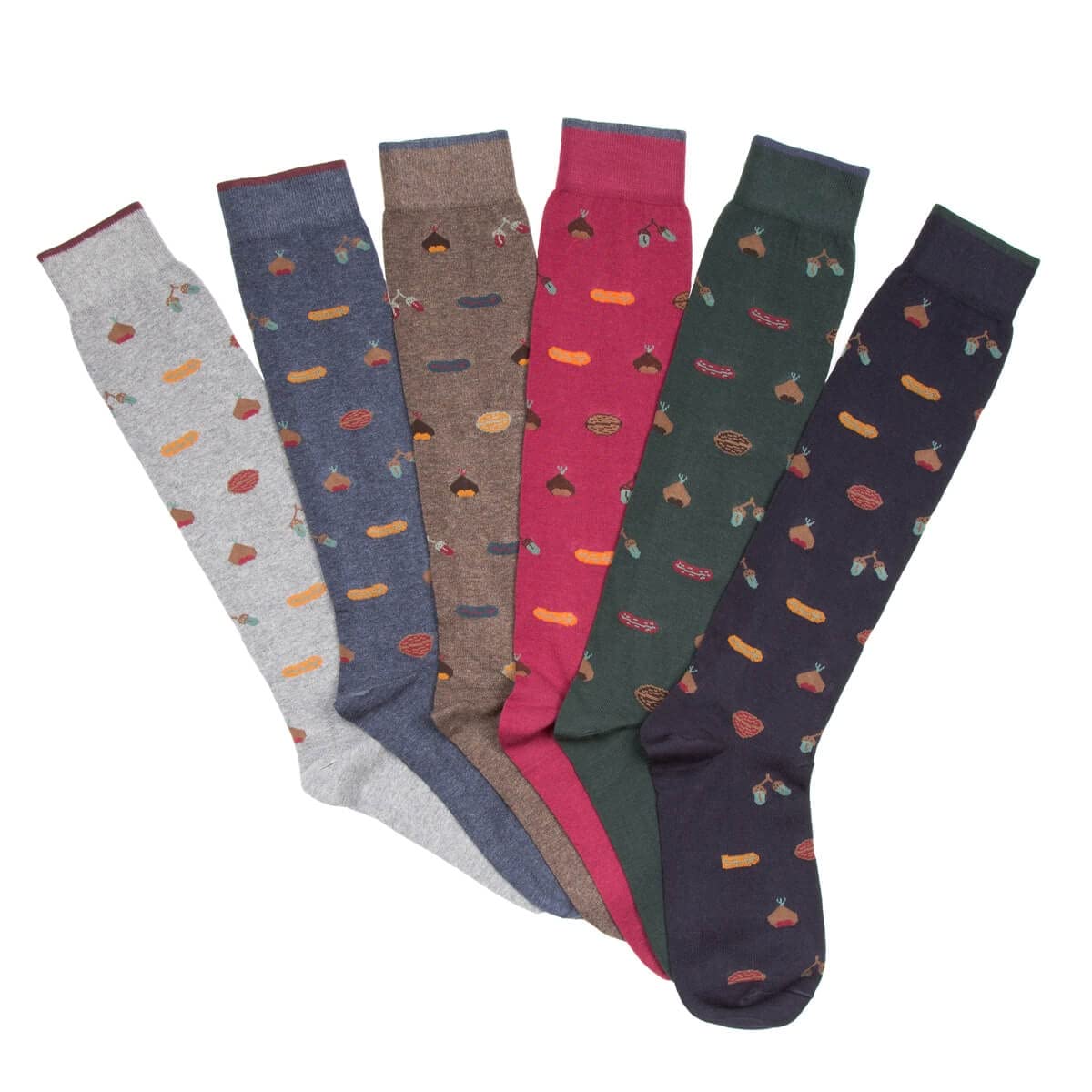 Generic 6 paia calze lunghe o corte primavera estate autunno inverno cotone caldo cotone fantasie e colorazioni assortite taglia unica IMMAGINI INDICATIVE (Lunga caldo cotone, Fantasie astratte) - Home Shopping Italia 