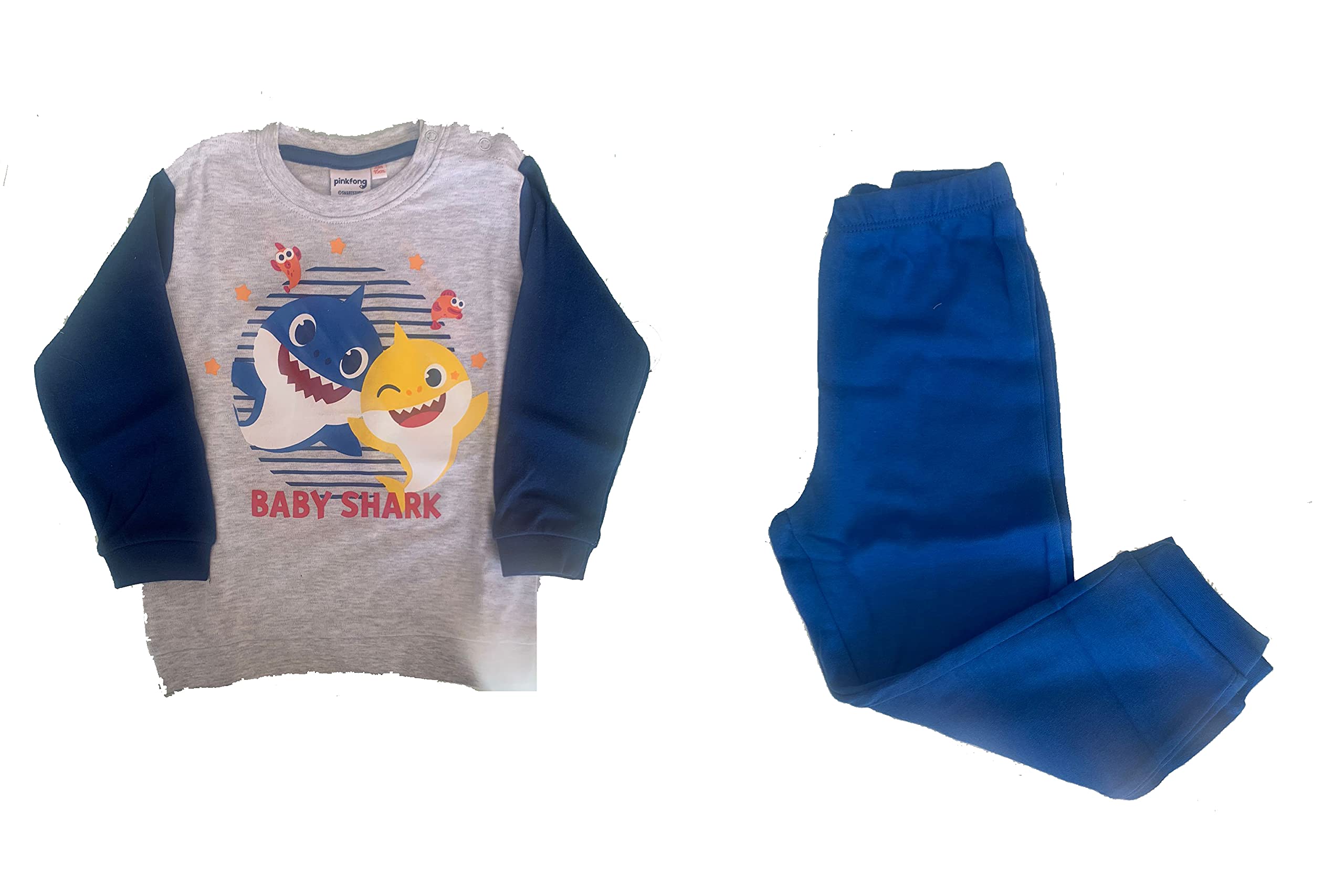 Pigiama da Neonato Lungo Due Pezzi Varie Taglie e Colori - Baby Shark - Home Shopping Italia 