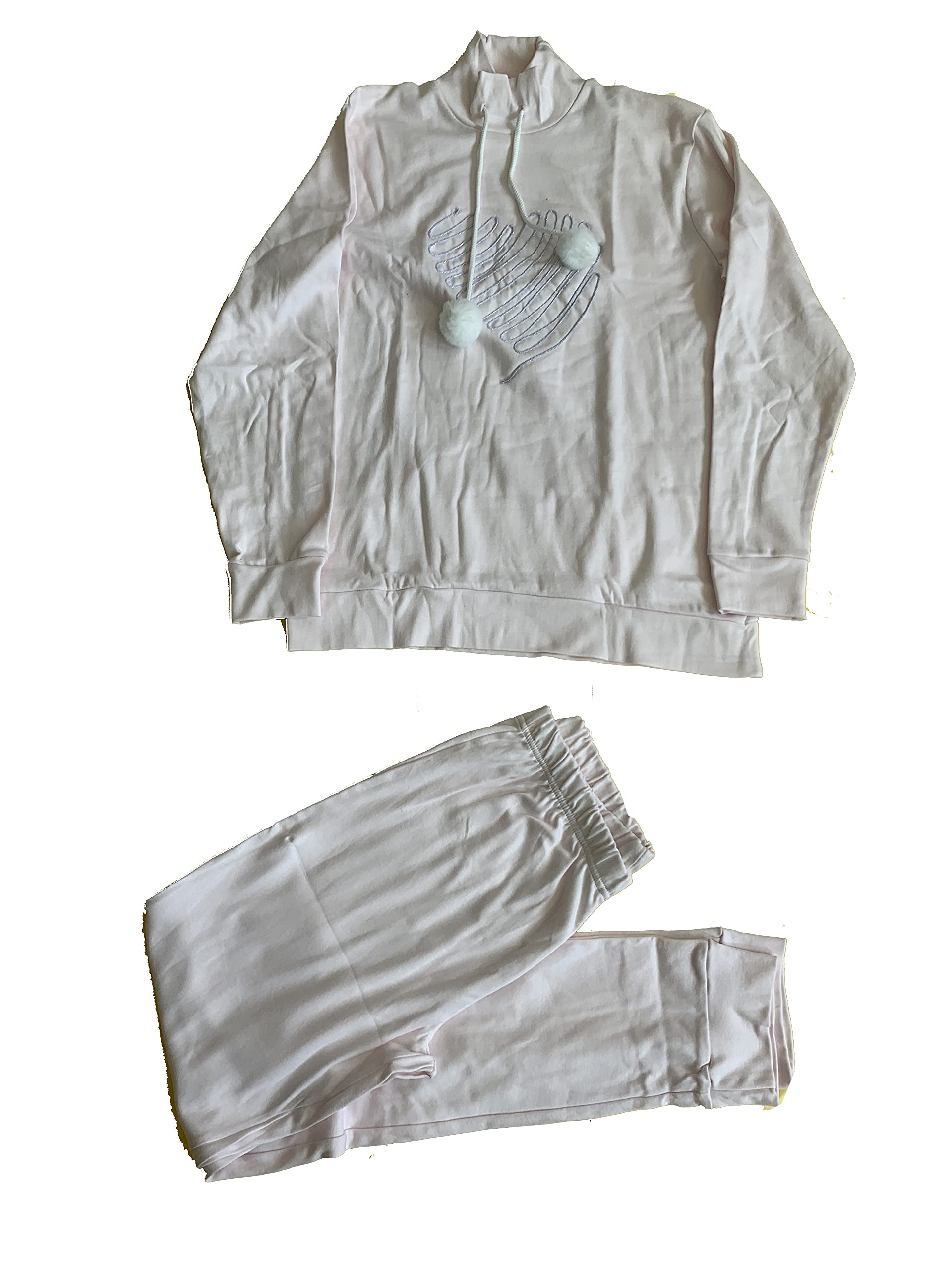 Oronero Pigiama da Donna in Caldo Cotone Lungo Due Pezzi Rosa Grigio Varie Taglie Art. 1015 - Home Shopping Italia 