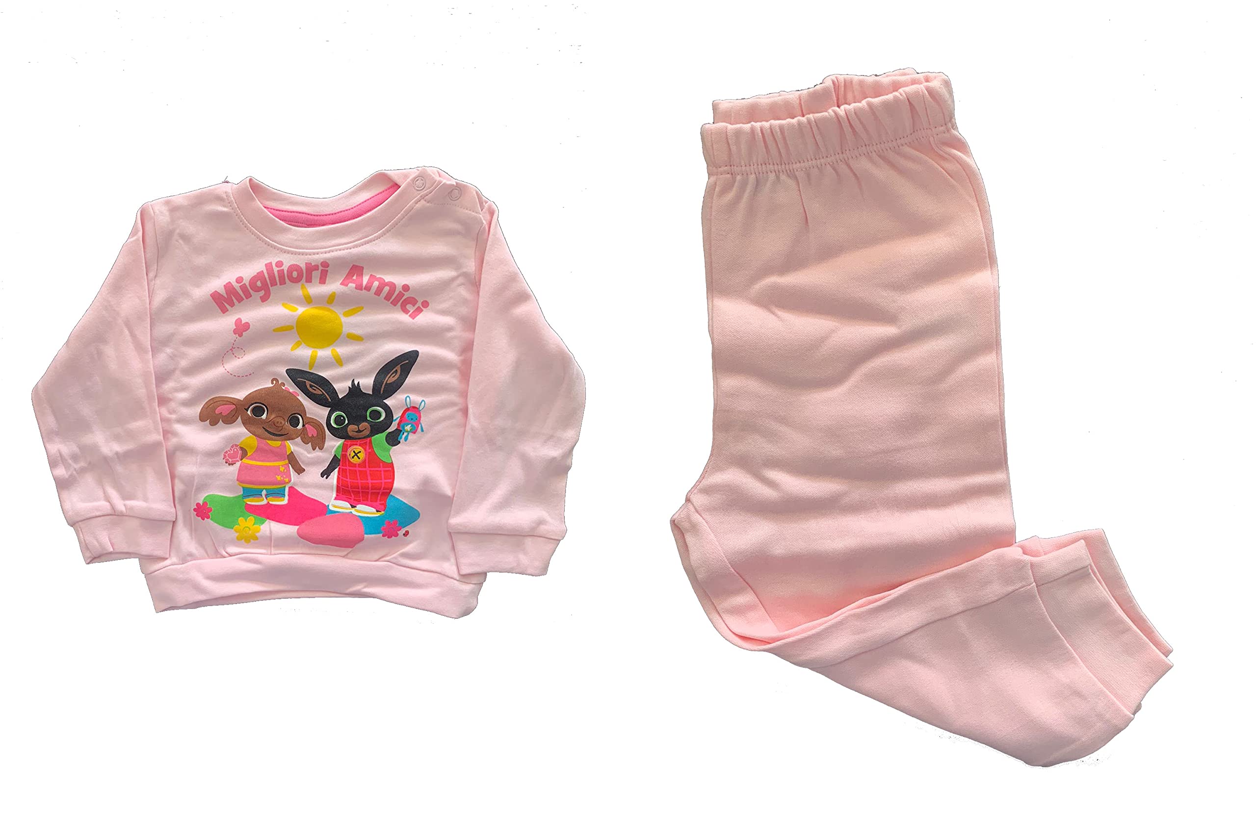 Sabor Pigiama in Cotone Interlock Lungo Due Pezzi da neonata - Coniglietto Bunny - Home Shopping Italia 