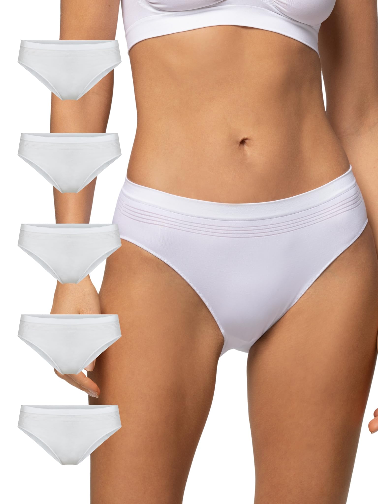 POMPEA 5 Paia Slip Donna in Morbida Microfibra, Mutande Donna Senza Cuciture Elasticizzate - Home Shopping Italia 