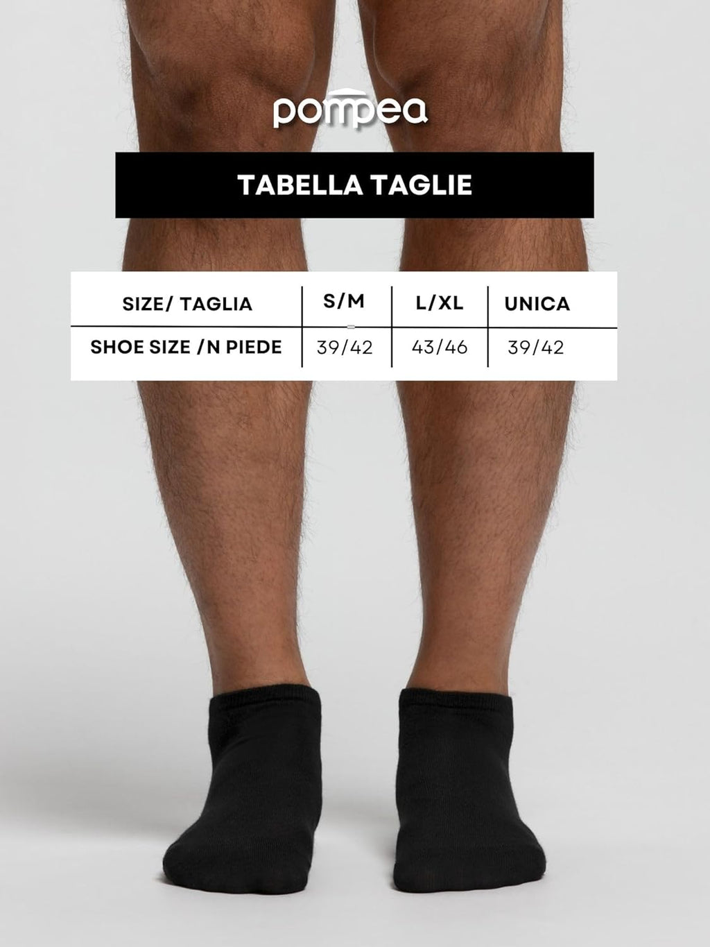 Pompea 3 Paia Calzini Uomo in Cotone, Calze Corte alla Caviglia con Punta e Tallone Rinforzati - Home Shopping Italia 