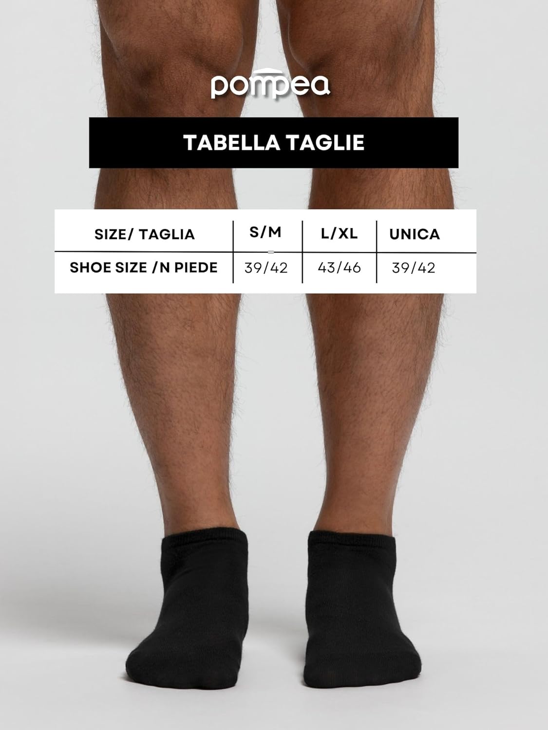 Pompea 3 Paia Calzini Uomo in Cotone, Calze Corte alla Caviglia con Punta e Tallone Rinforzati - Home Shopping Italia 